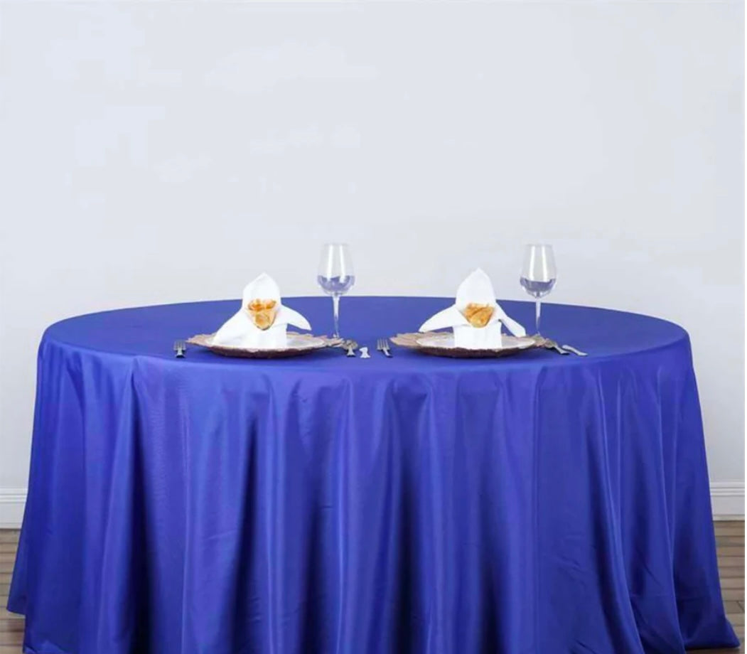 Royal Blue Round Table Cover For Rent