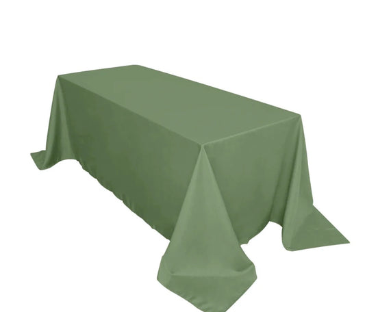 Olive Green Rectangular Table Cover For Rent