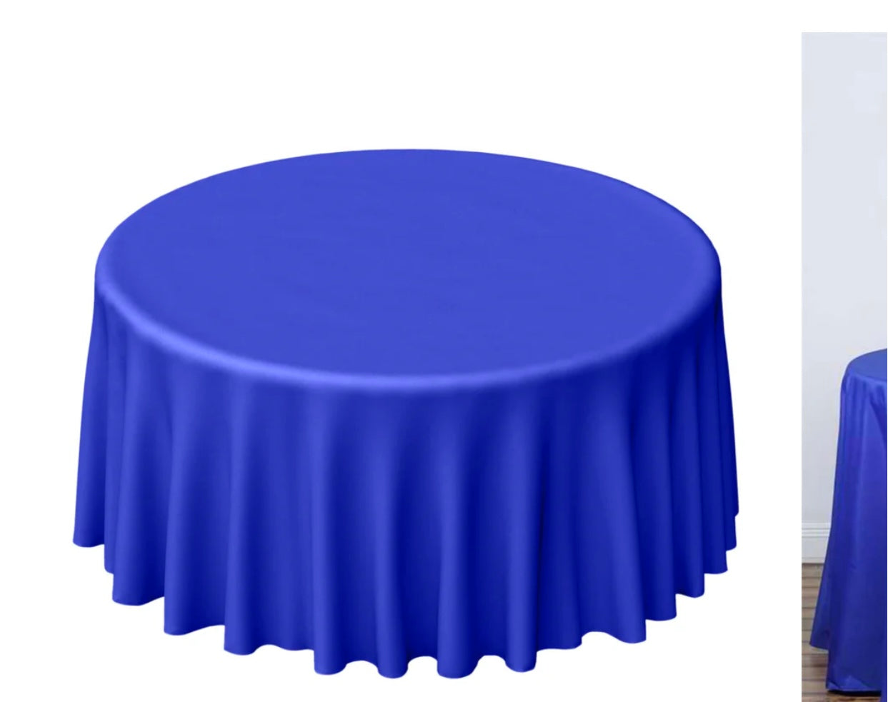 Royal Blue Round Table Cover For Rent