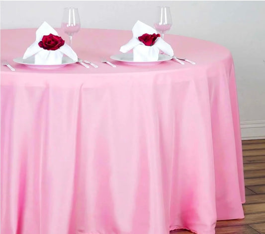 Pink Round Table Cover for Rent