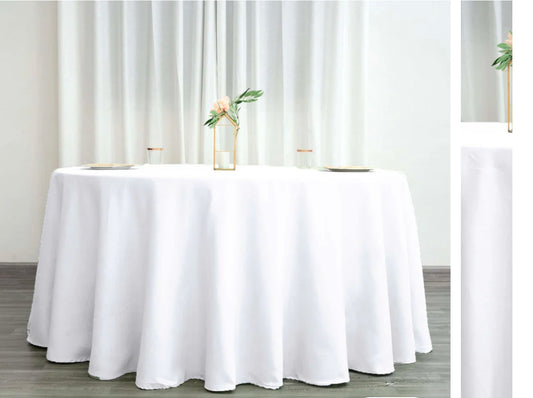 Premium White Round Table Covers For Rent