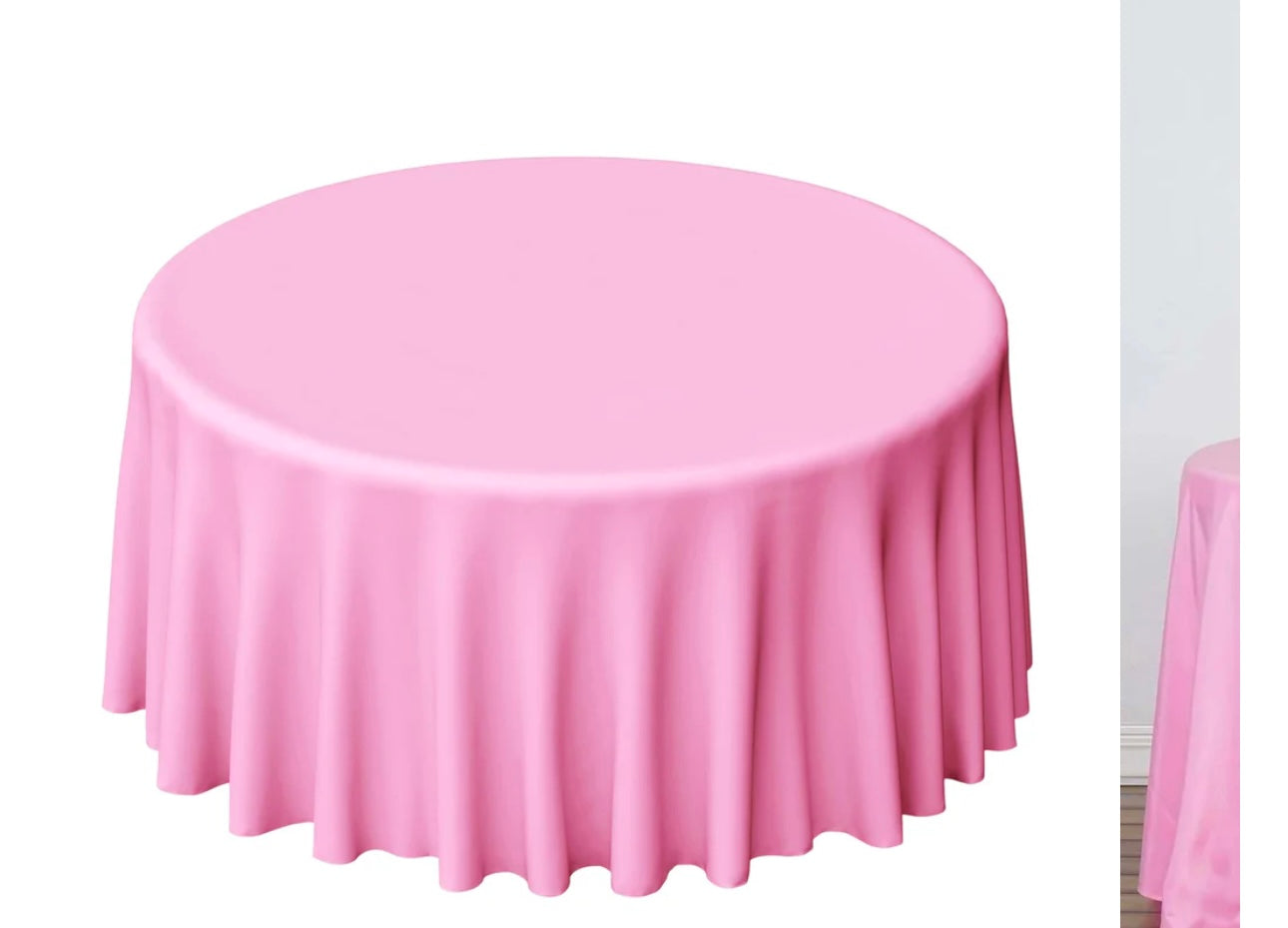 Pink Round Table Cover for Rent